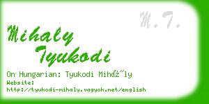 mihaly tyukodi business card